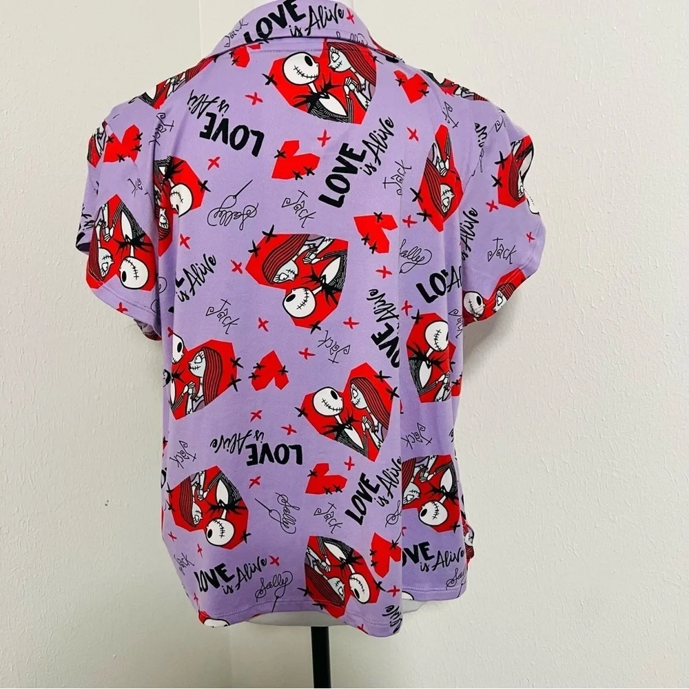 Disney The Nightmare Before Christmas Christmas Womens 2Piece Pajama Set Medium - Picture 5 of 11